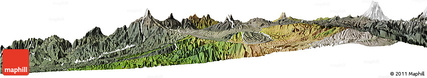 Satellite Horizon Map of Quito, semi-desaturated