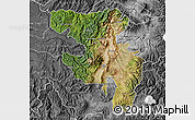 Satellite Map of Quito, desaturated