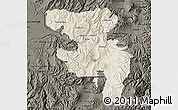Shaded Relief Map of Quito, darken