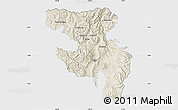 Shaded Relief Map of Quito, single color outside