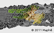 Satellite Panoramic Map of Quito, desaturated