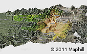 Satellite Panoramic Map of Quito, semi-desaturated