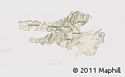Shaded Relief Panoramic Map of Quito, cropped outside