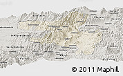 Shaded Relief Panoramic Map of Quito, semi-desaturated