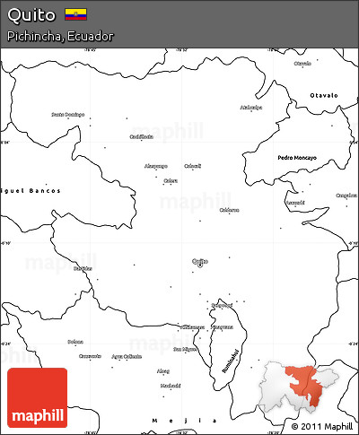 Blank Simple Map of Quito