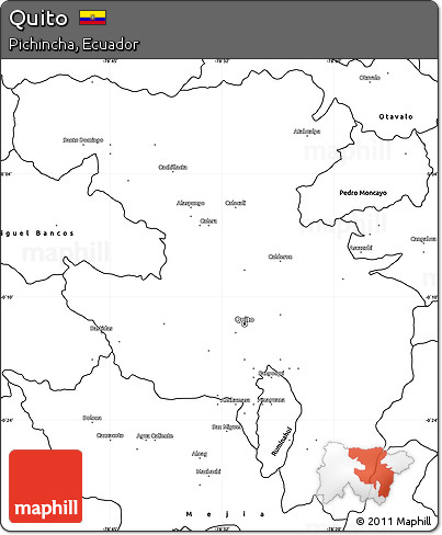 Blank Simple Map of Quito