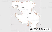 Classic Style Simple Map of Quito, cropped outside