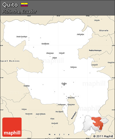 Classic Style Simple Map of Quito