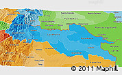 Political Shades 3D Map of Sucumbios