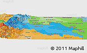 Political Shades Panoramic Map of Sucumbios