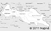 Silver Style Simple Map of Sucumbios