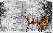 Physical 3D Map of Tungurahua, desaturated