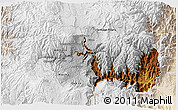 Physical 3D Map of Tungurahua, lighten