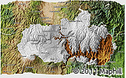 Physical 3D Map of Tungurahua, satellite outside