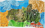 Satellite 3D Map of Tungurahua, political shades outside