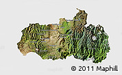 Satellite 3D Map of Tungurahua, single color outside