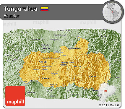 Savanna Style 3D Map of Tungurahua