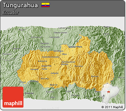 Savanna Style 3D Map of Tungurahua