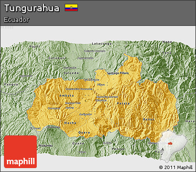 Savanna Style 3D Map of Tungurahua