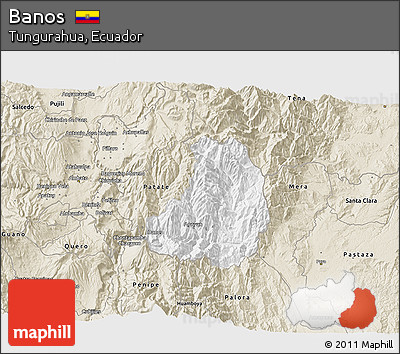 Classic Style 3D Map of Banos