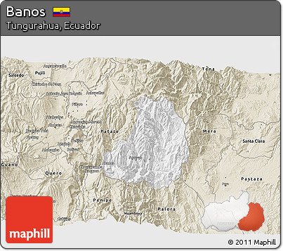 Classic Style 3D Map of Banos
