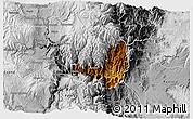 Physical 3D Map of Banos, desaturated