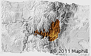 Physical 3D Map of Banos, lighten, desaturated