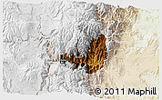 Physical 3D Map of Banos, lighten