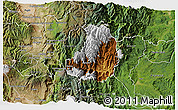 Physical 3D Map of Banos, satellite outside