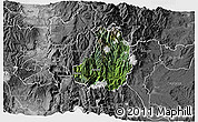 Satellite 3D Map of Banos, desaturated