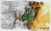 Satellite 3D Map of Banos, physical outside