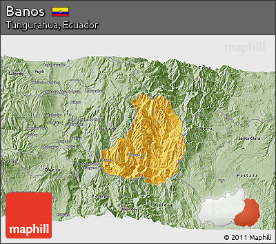 Savanna Style 3D Map of Banos