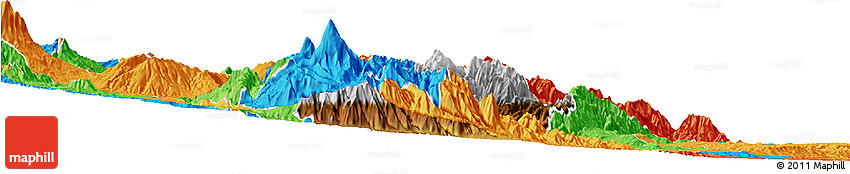 Physical Horizon Map of Banos, political outside Physical Horizon Map of Banos, political outside