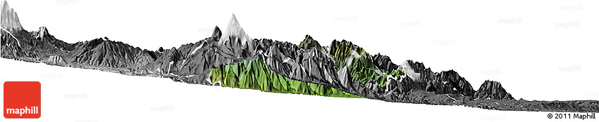 Satellite Horizon Map of Banos, desaturated
