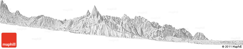 Silver Style Horizon Map of Banos