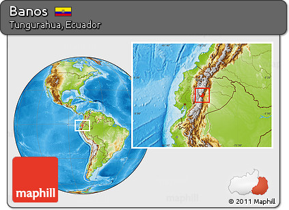 Physical Location Map of Banos