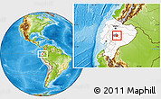 Physical Location Map of Banos, highlighted country, highlighted parent region