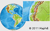 Physical Location Map of Banos, highlighted parent region, within the entire country
