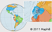 Political Location Map of Banos
