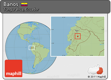 Savanna Style Location Map of Banos