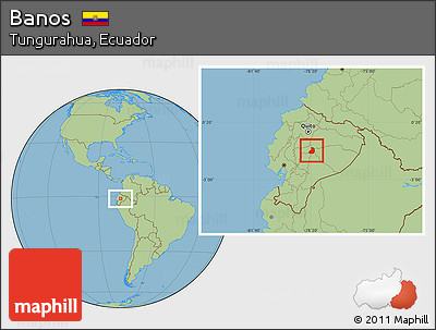 Savanna Style Location Map of Banos