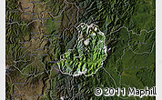 Satellite Map of Banos, darken