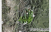 Satellite Map of Banos, semi-desaturated