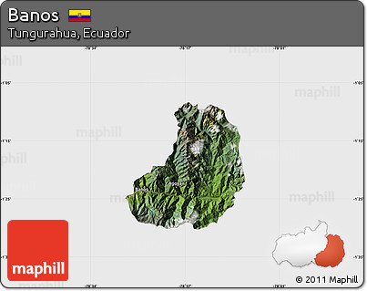 Satellite Map of Banos, single color outside