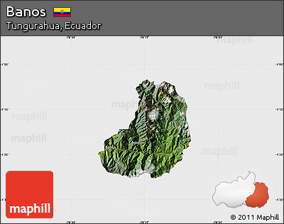 Satellite Map of Banos, single color outside