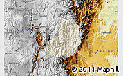 Shaded Relief Map of Banos, physical outside