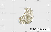 Shaded Relief Map of Banos, single color outside