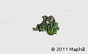 Satellite Panoramic Map of Banos, cropped outside