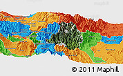 Satellite Panoramic Map of Banos, political outside