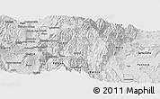 Silver Style Panoramic Map of Banos